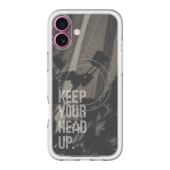 スリムプロテクションプレミアムケース with MagSafe［ オリジナル - ドットオーバーレイ - KEEP YOUR HEAD UP/B ］
