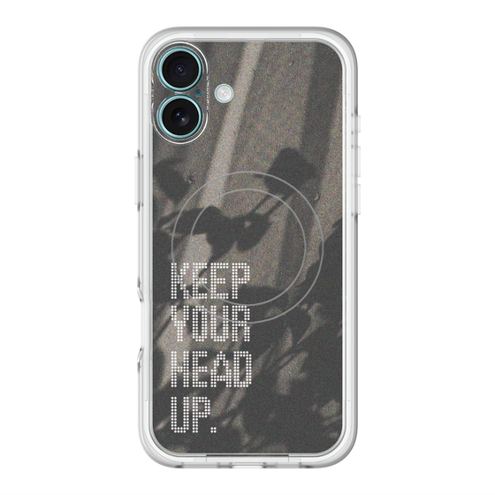 スリムプロテクションプレミアムケース with MagSafe［ オリジナル - ドットオーバーレイ - KEEP YOUR HEAD UP/B ］