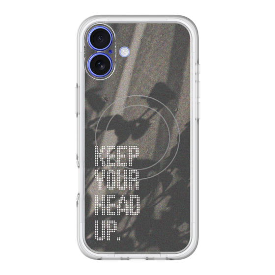 スリムプロテクションプレミアムケース with MagSafe［ オリジナル - ドットオーバーレイ - KEEP YOUR HEAD UP/B ］