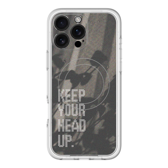 スリムプロテクションプレミアムケース with MagSafe［ オリジナル - ドットオーバーレイ - KEEP YOUR HEAD UP/B ］