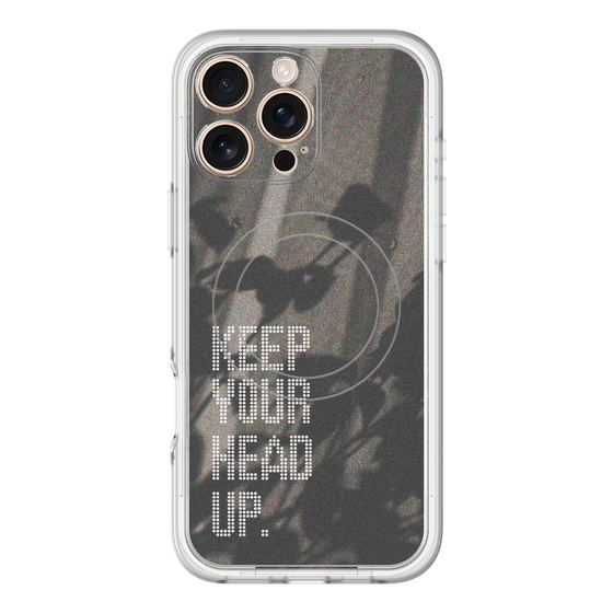 スリムプロテクションプレミアムケース with MagSafe［ オリジナル - ドットオーバーレイ - KEEP YOUR HEAD UP/B ］