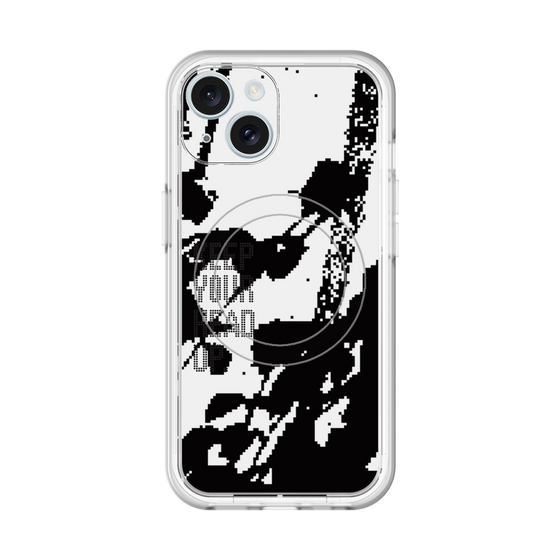 スリムプロテクションプレミアムケース with MagSafe［ オリジナル - ドットオーバーレイ - KEEP YOUR HEAD UP/C ］