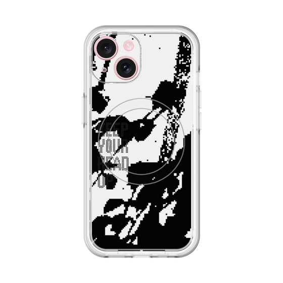 スリムプロテクションプレミアムケース with MagSafe［ オリジナル - ドットオーバーレイ - KEEP YOUR HEAD UP/C ］