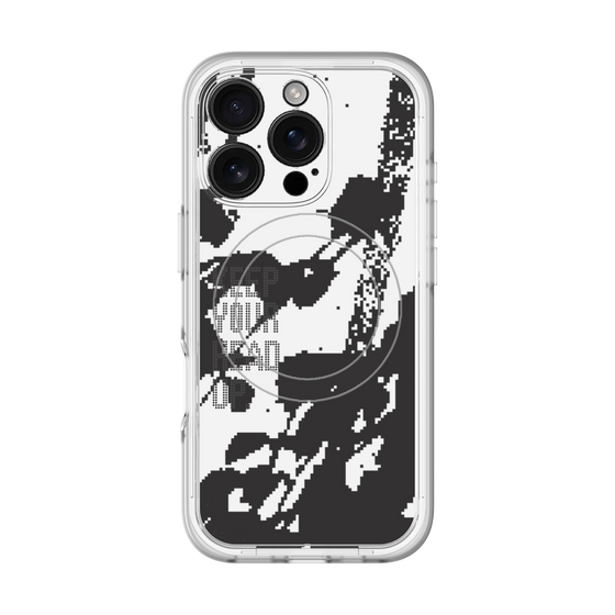 スリムプロテクションプレミアムケース with MagSafe［ オリジナル - ドットオーバーレイ - KEEP YOUR HEAD UP/C ］