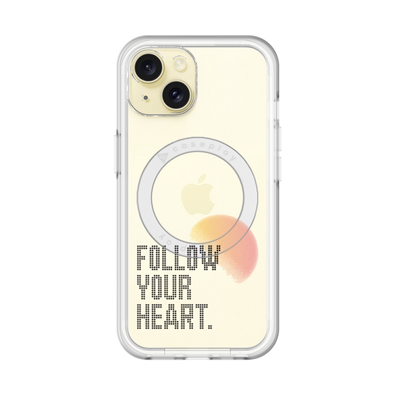 スリムプロテクションプレミアムケース with MagSafe［ オリジナル - ドットオーバーレイ - FOLLOW YOUR HEART/A ］