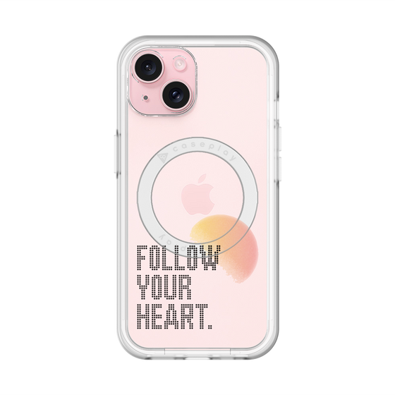 スリムプロテクションプレミアムケース with MagSafe［ オリジナル - ドットオーバーレイ - FOLLOW YOUR HEART/A ］
