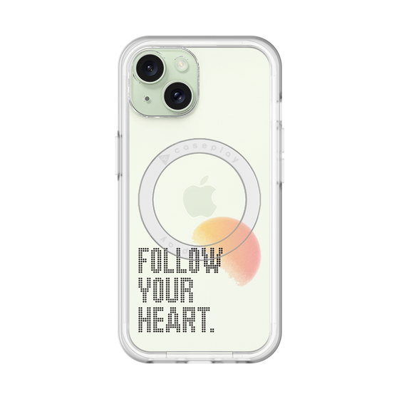 スリムプロテクションプレミアムケース with MagSafe［ オリジナル - ドットオーバーレイ - FOLLOW YOUR HEART/A ］
