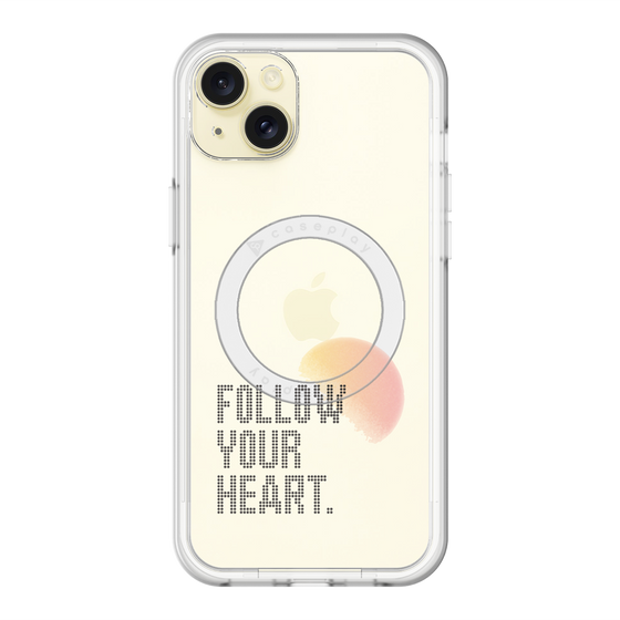 スリムプロテクションプレミアムケース with MagSafe［ オリジナル - ドットオーバーレイ - FOLLOW YOUR HEART/A ］