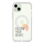 スリムプロテクションプレミアムケース with MagSafe［ オリジナル - ドットオーバーレイ - FOLLOW YOUR HEART/A ］