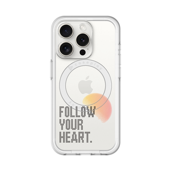 スリムプロテクションプレミアムケース with MagSafe［ オリジナル - ドットオーバーレイ - FOLLOW YOUR HEART/A ］