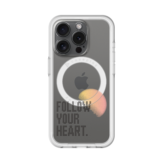 スリムプロテクションプレミアムケース with MagSafe［ オリジナル - ドットオーバーレイ - FOLLOW YOUR HEART/A ］