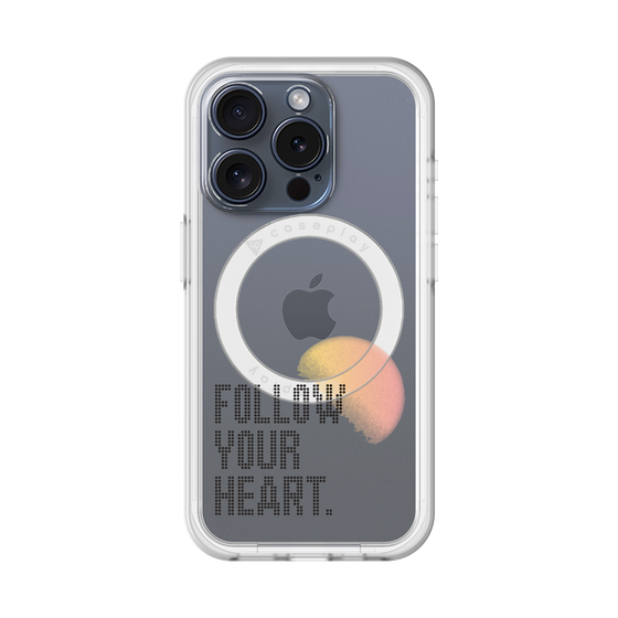 スリムプロテクションプレミアムケース with MagSafe［ オリジナル - ドットオーバーレイ - FOLLOW YOUR HEART/A ］