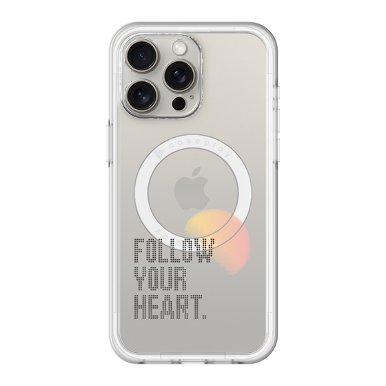 スリムプロテクションプレミアムケース with MagSafe［ オリジナル - ドットオーバーレイ - FOLLOW YOUR HEART/A ］