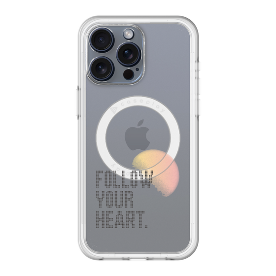 スリムプロテクションプレミアムケース with MagSafe［ オリジナル - ドットオーバーレイ - FOLLOW YOUR HEART/A ］