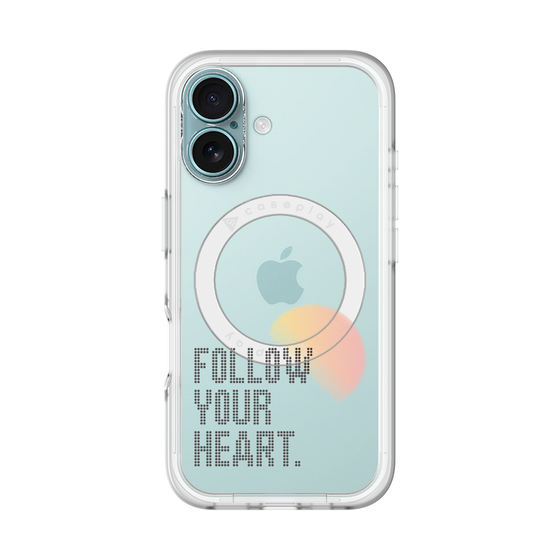 スリムプロテクションプレミアムケース with MagSafe［ オリジナル - ドットオーバーレイ - FOLLOW YOUR HEART/A ］