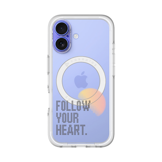 スリムプロテクションプレミアムケース with MagSafe［ オリジナル - ドットオーバーレイ - FOLLOW YOUR HEART/A ］
