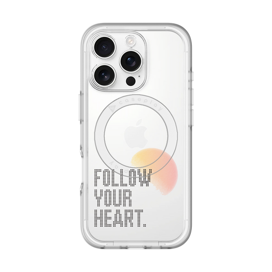 スリムプロテクションプレミアムケース with MagSafe［ オリジナル - ドットオーバーレイ - FOLLOW YOUR HEART/A ］