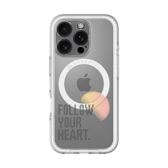 スリムプロテクションプレミアムケース with MagSafe［ オリジナル - ドットオーバーレイ - FOLLOW YOUR HEART/A ］