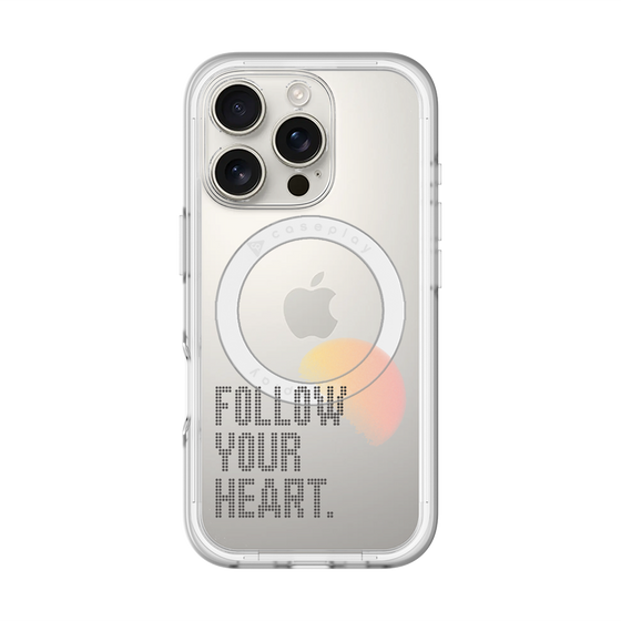 スリムプロテクションプレミアムケース with MagSafe［ オリジナル - ドットオーバーレイ - FOLLOW YOUR HEART/A ］
