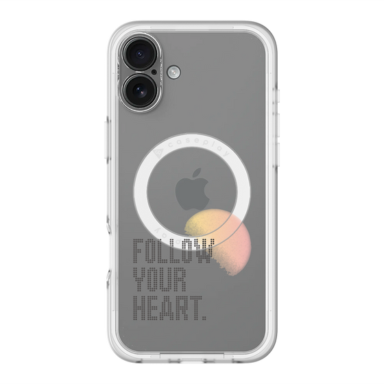 スリムプロテクションプレミアムケース with MagSafe［ オリジナル - ドットオーバーレイ - FOLLOW YOUR HEART/A ］