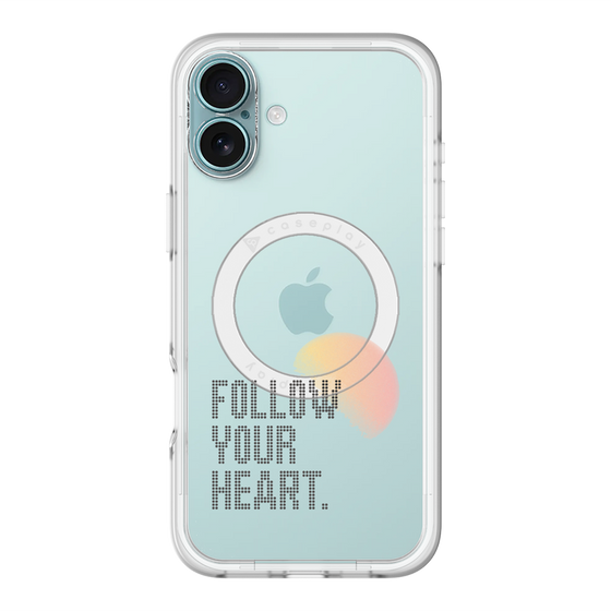 スリムプロテクションプレミアムケース with MagSafe［ オリジナル - ドットオーバーレイ - FOLLOW YOUR HEART/A ］
