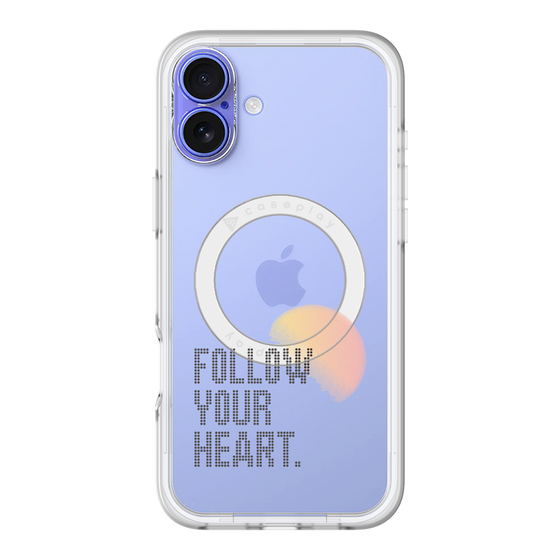 スリムプロテクションプレミアムケース with MagSafe［ オリジナル - ドットオーバーレイ - FOLLOW YOUR HEART/A ］
