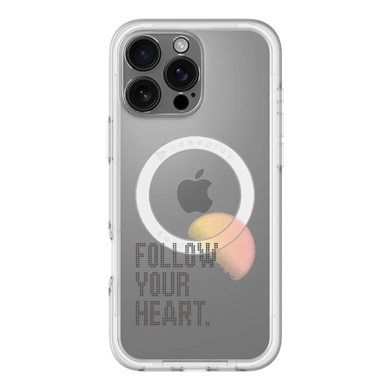 スリムプロテクションプレミアムケース with MagSafe［ オリジナル - ドットオーバーレイ - FOLLOW YOUR HEART/A ］