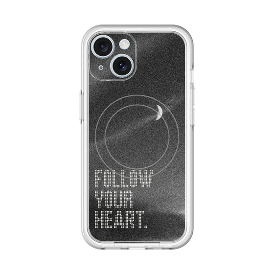 スリムプロテクションプレミアムケース with MagSafe［ オリジナル - ドットオーバーレイ - FOLLOW YOUR HEART/B ］