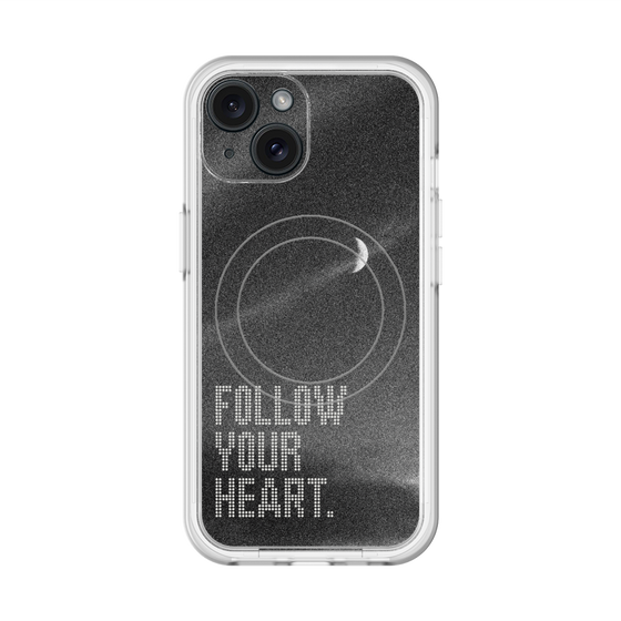 スリムプロテクションプレミアムケース with MagSafe［ オリジナル - ドットオーバーレイ - FOLLOW YOUR HEART/B ］
