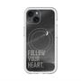 スリムプロテクションプレミアムケース with MagSafe［ オリジナル - ドットオーバーレイ - FOLLOW YOUR HEART/B ］