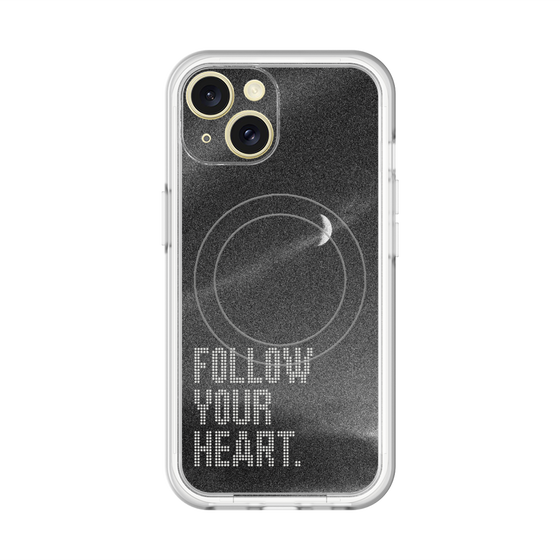 スリムプロテクションプレミアムケース with MagSafe［ オリジナル - ドットオーバーレイ - FOLLOW YOUR HEART/B ］
