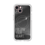 スリムプロテクションプレミアムケース with MagSafe［ オリジナル - ドットオーバーレイ - FOLLOW YOUR HEART/B ］