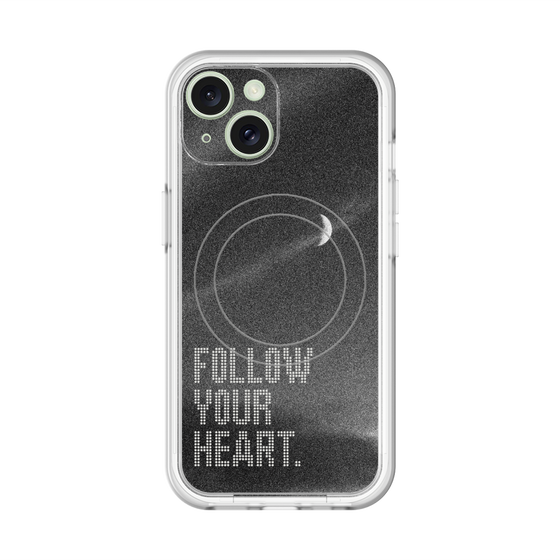 スリムプロテクションプレミアムケース with MagSafe［ オリジナル - ドットオーバーレイ - FOLLOW YOUR HEART/B ］