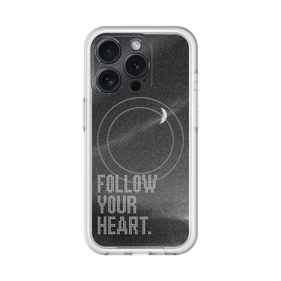 スリムプロテクションプレミアムケース with MagSafe［ オリジナル - ドットオーバーレイ - FOLLOW YOUR HEART/B ］