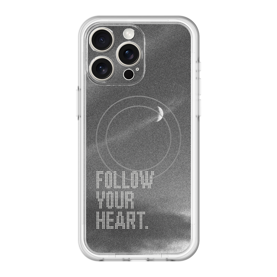 スリムプロテクションプレミアムケース with MagSafe［ オリジナル - ドットオーバーレイ - FOLLOW YOUR HEART/B ］