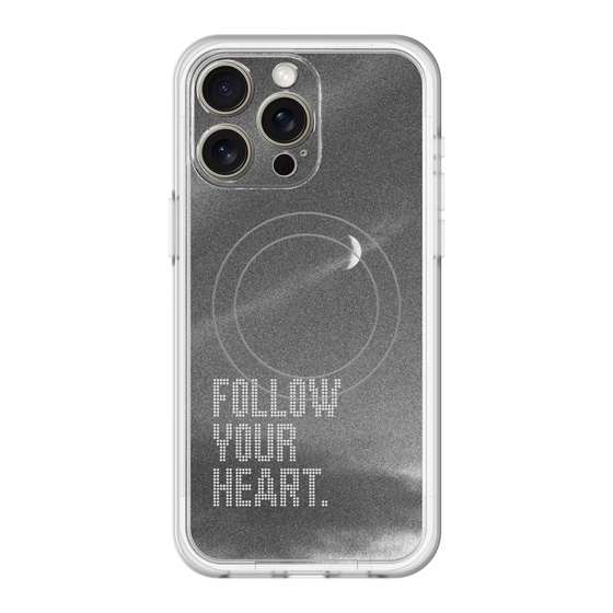 スリムプロテクションプレミアムケース with MagSafe［ オリジナル - ドットオーバーレイ - FOLLOW YOUR HEART/B ］