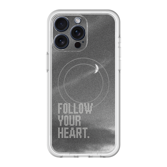 スリムプロテクションプレミアムケース with MagSafe［ オリジナル - ドットオーバーレイ - FOLLOW YOUR HEART/B ］