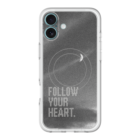 スリムプロテクションプレミアムケース with MagSafe［ オリジナル - ドットオーバーレイ - FOLLOW YOUR HEART/B ］