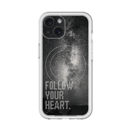 スリムプロテクションプレミアムケース with MagSafe［ オリジナル - ドットオーバーレイ - FOLLOW YOUR HEART/C ］