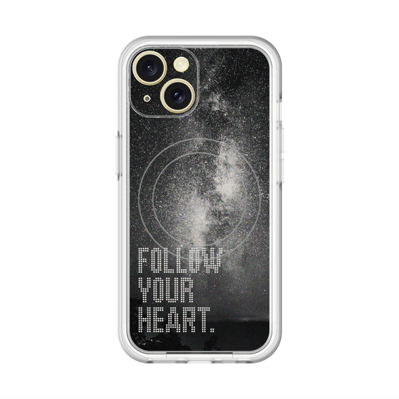 スリムプロテクションプレミアムケース with MagSafe［ オリジナル - ドットオーバーレイ - FOLLOW YOUR HEART/C ］