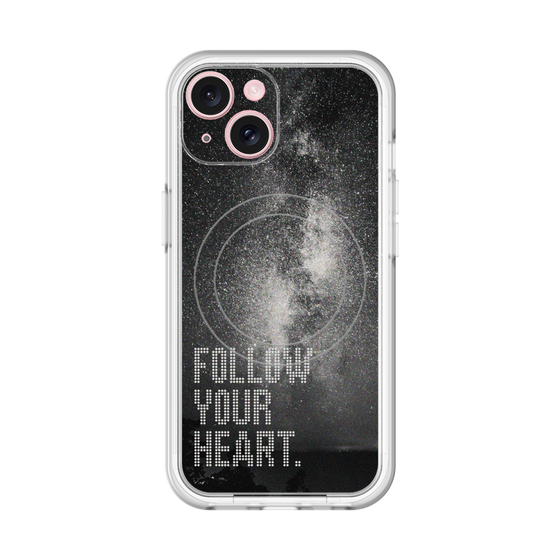スリムプロテクションプレミアムケース with MagSafe［ オリジナル - ドットオーバーレイ - FOLLOW YOUR HEART/C ］
