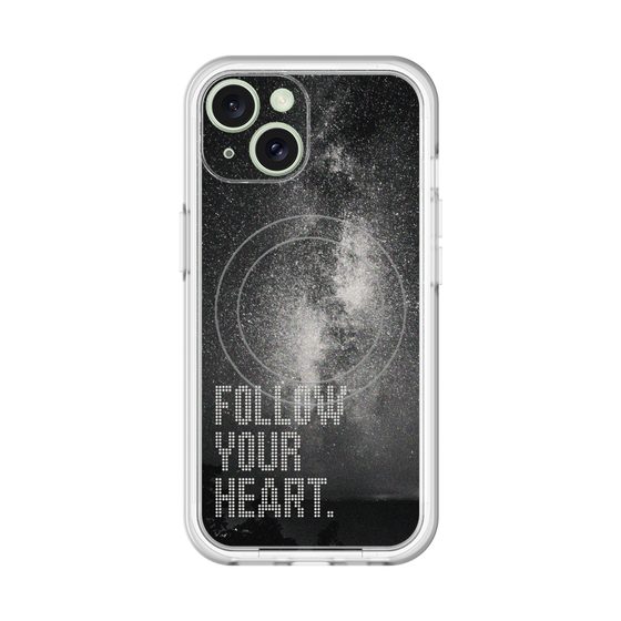 スリムプロテクションプレミアムケース with MagSafe［ オリジナル - ドットオーバーレイ - FOLLOW YOUR HEART/C ］