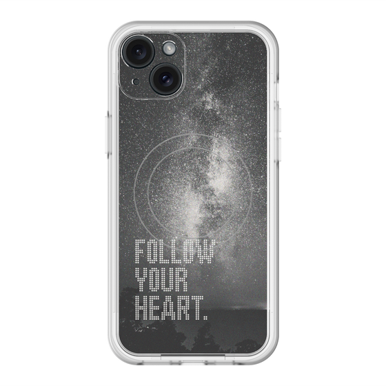 スリムプロテクションプレミアムケース with MagSafe［ オリジナル - ドットオーバーレイ - FOLLOW YOUR HEART/C ］