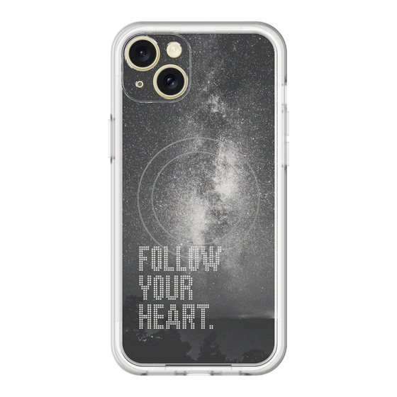 スリムプロテクションプレミアムケース with MagSafe［ オリジナル - ドットオーバーレイ - FOLLOW YOUR HEART/C ］