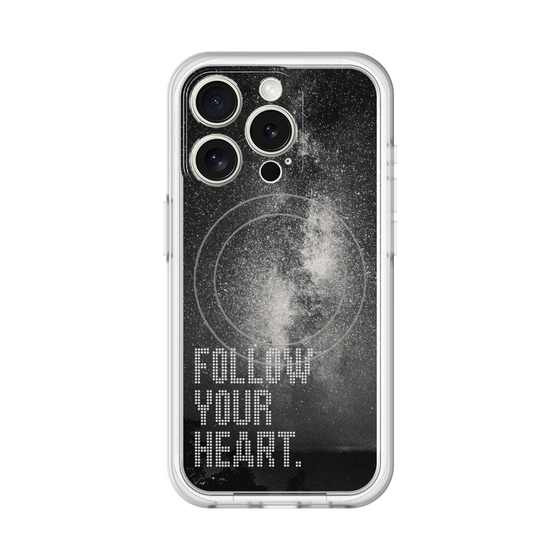 スリムプロテクションプレミアムケース with MagSafe［ オリジナル - ドットオーバーレイ - FOLLOW YOUR HEART/C ］