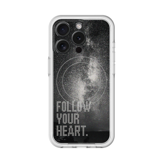 スリムプロテクションプレミアムケース with MagSafe［ オリジナル - ドットオーバーレイ - FOLLOW YOUR HEART/C ］