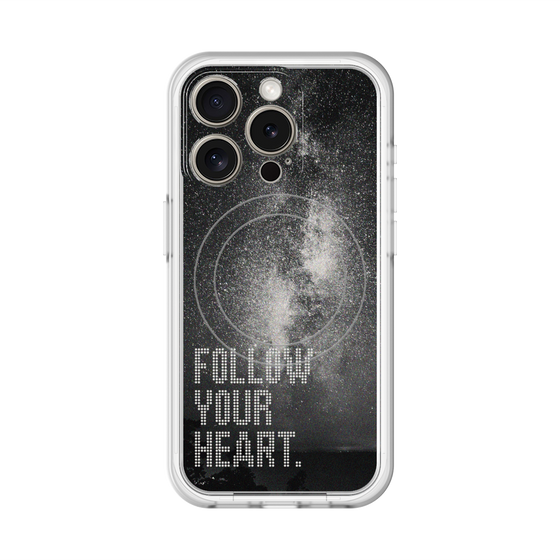 スリムプロテクションプレミアムケース with MagSafe［ オリジナル - ドットオーバーレイ - FOLLOW YOUR HEART/C ］