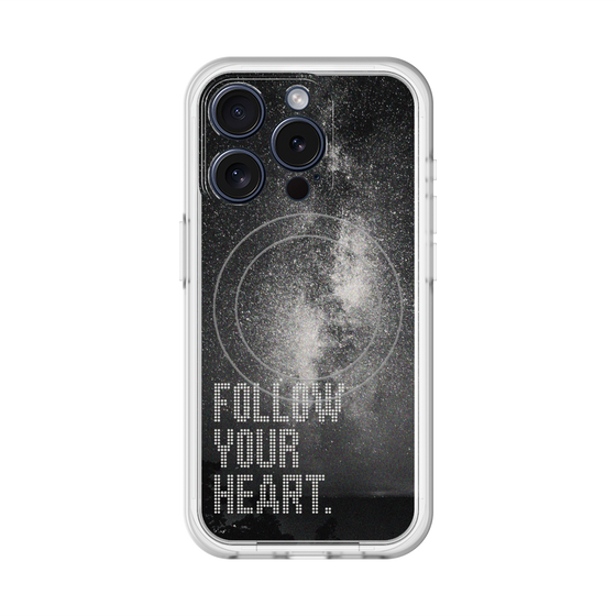 スリムプロテクションプレミアムケース with MagSafe［ オリジナル - ドットオーバーレイ - FOLLOW YOUR HEART/C ］