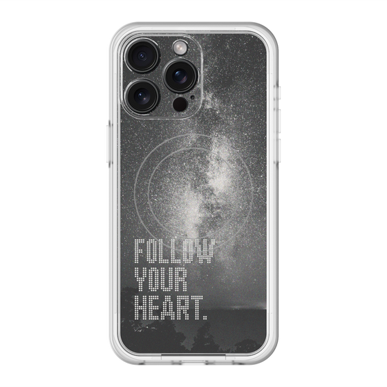 スリムプロテクションプレミアムケース with MagSafe［ オリジナル - ドットオーバーレイ - FOLLOW YOUR HEART/C ］