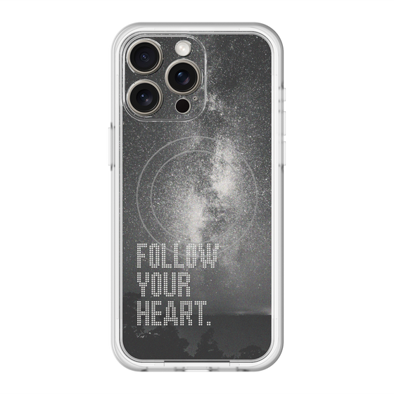 スリムプロテクションプレミアムケース with MagSafe［ オリジナル - ドットオーバーレイ - FOLLOW YOUR HEART/C ］